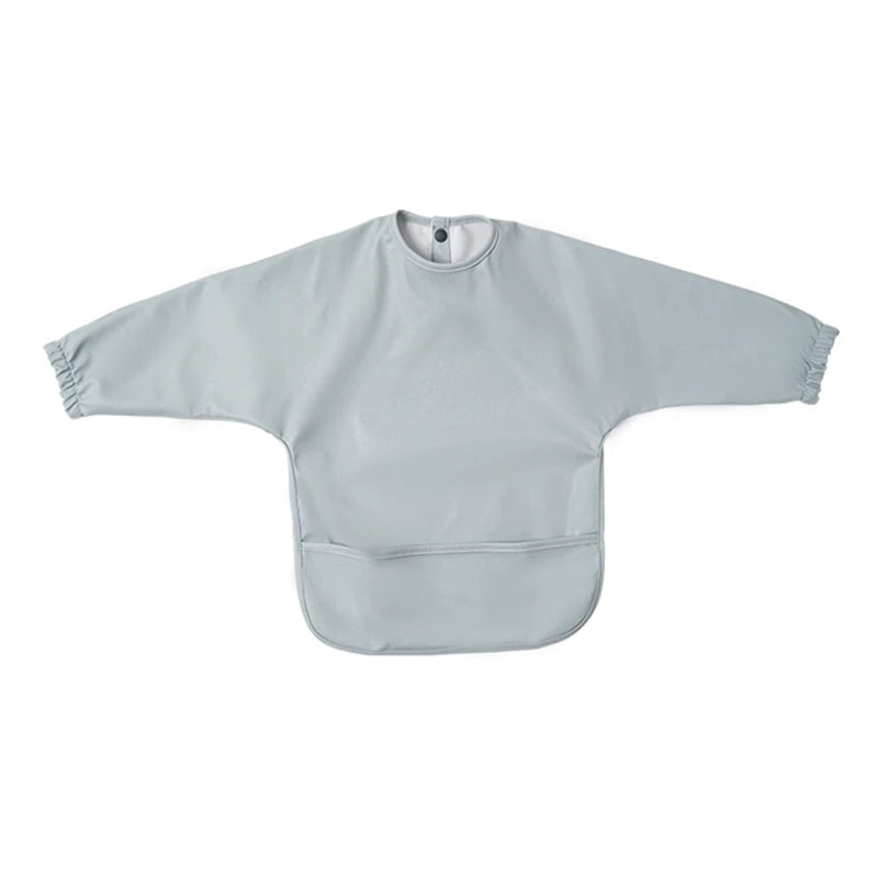 Waterproof Newborn Baby Bibs Children's Painting Smock Bib with Long Sleeves for Boys Girls Easy Clean Feeding Apron Baby Stuff