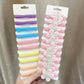 10pcs Cute Girls Nylon Flower Hair Ties Candy Elastic Bow Hair Bands Pigtails Hair Rope Rubber Hair Gum Scrunchies Accessories