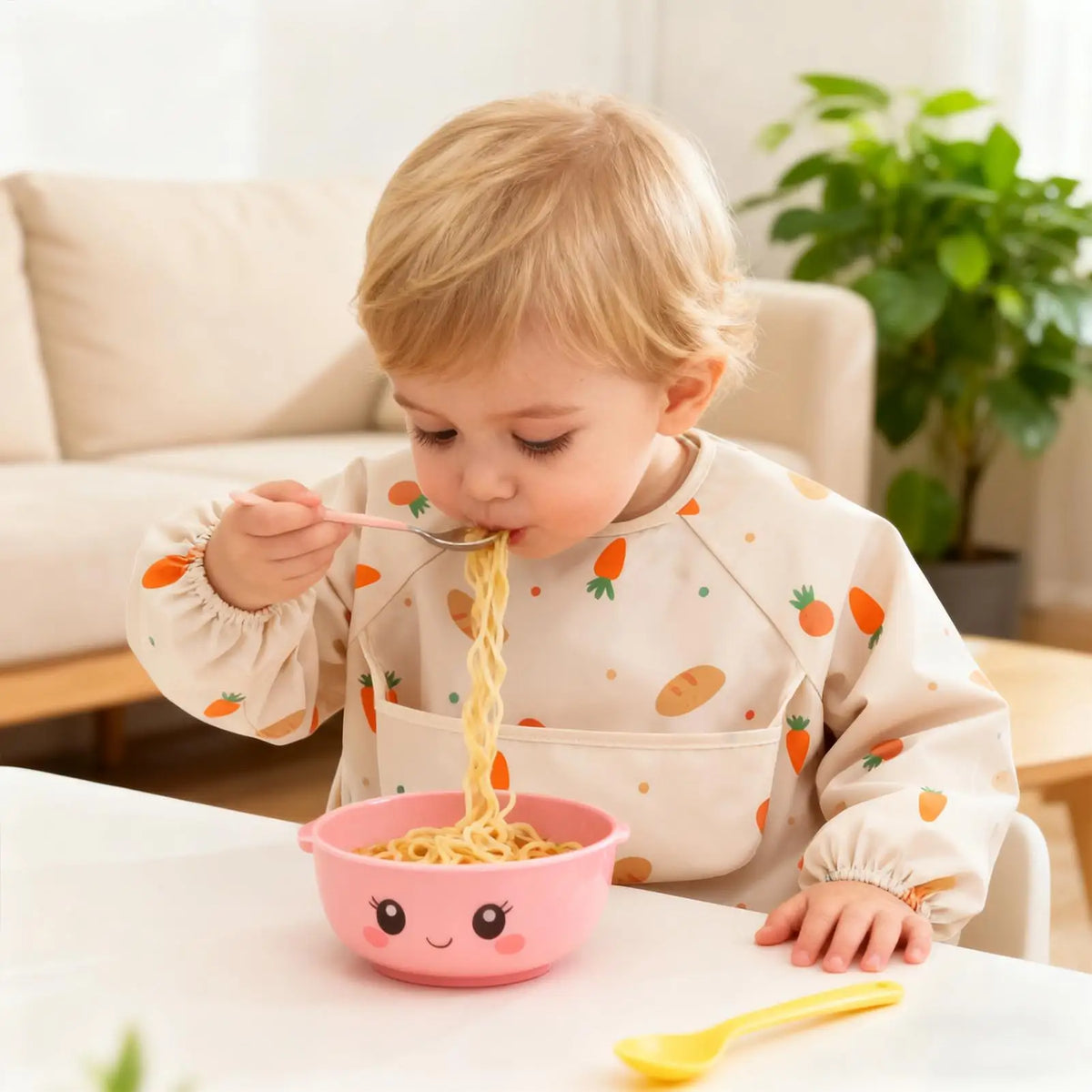 Baby Smock Bib Soft Full Sleeve Adjustable Weaning Smock Full Sleeve Toddler Eating Shirt Bibs for 6-36 Months Kids Girls Boys