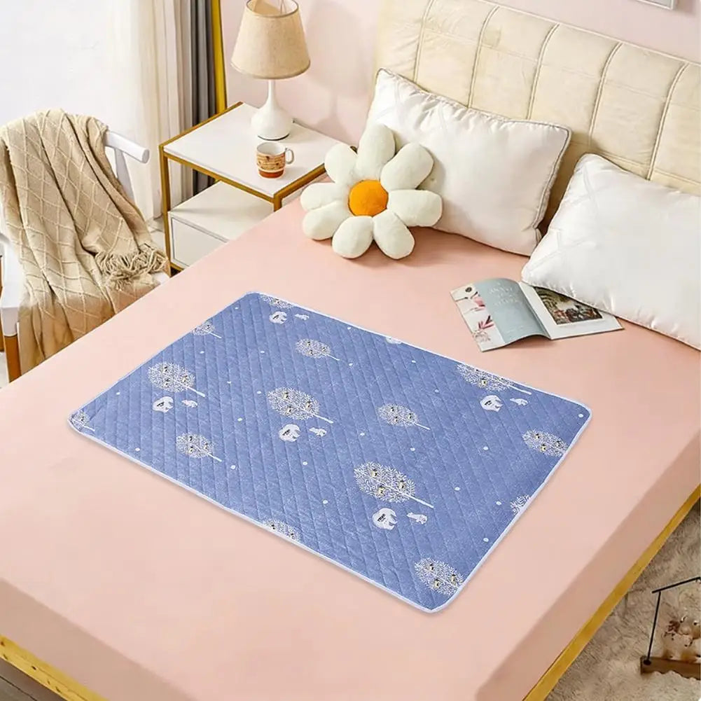 Waterproof And Washable Diaper Pad Bed Care Pad For Baby Cute Cartoon Bed Protector Diaper Bedding Comfortable Breathable