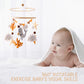 Blue Whale Baby Crib Mobile Newborn First Toy Non Woven Fabric Bamboo Ring Shape Cognition Auditory Development Nursery Decor