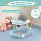 4 in 1 Baby Walker Toddler Baby Push Walker with Sunshade, Removable Feeding Tray and Music Tray Foldable Walker