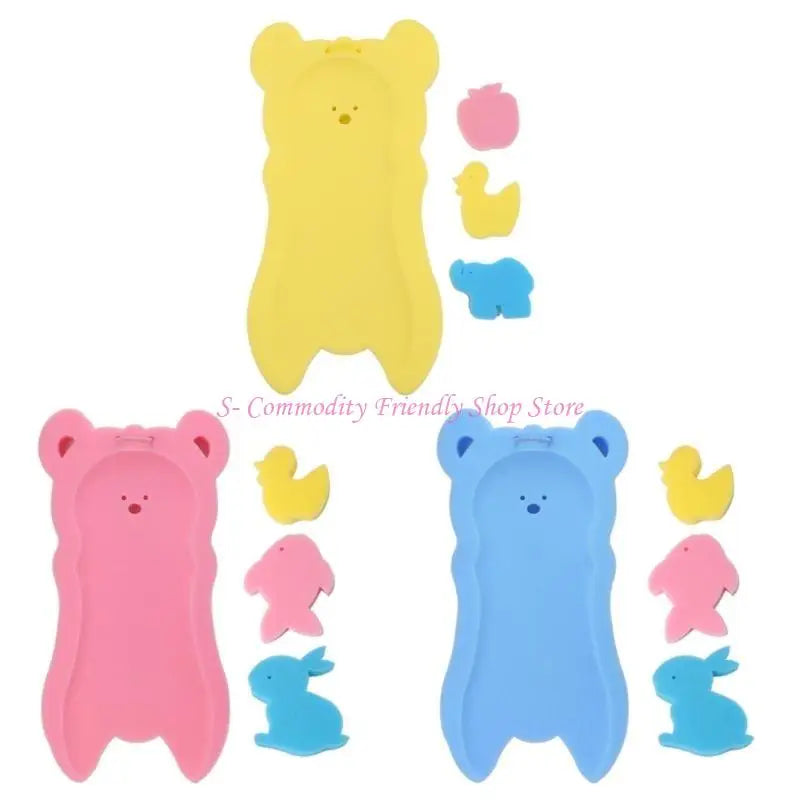 85AE Baby Bath Cushion Newborn Bath Anti-slip Cushion for Seat Infant Floating Bathtub Pad Shower Support Mat Security