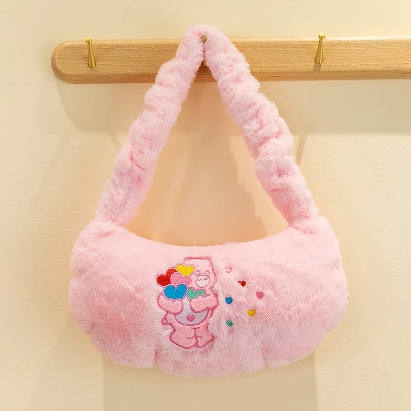 Care Bear Handheld Bag Doll Fried Dough Twists Dumpling Bag Plush Toy Doll Bag Grab Machine Doll Wedding Throw Doll Gift