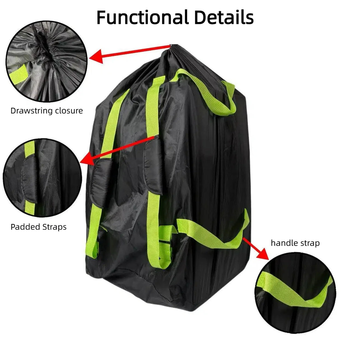 Extra Large Stroller Cover，Pram Travel Dust Bag with Shoulder Belt – Universal Organizer for Baby Pram and Kindergarten Cart
