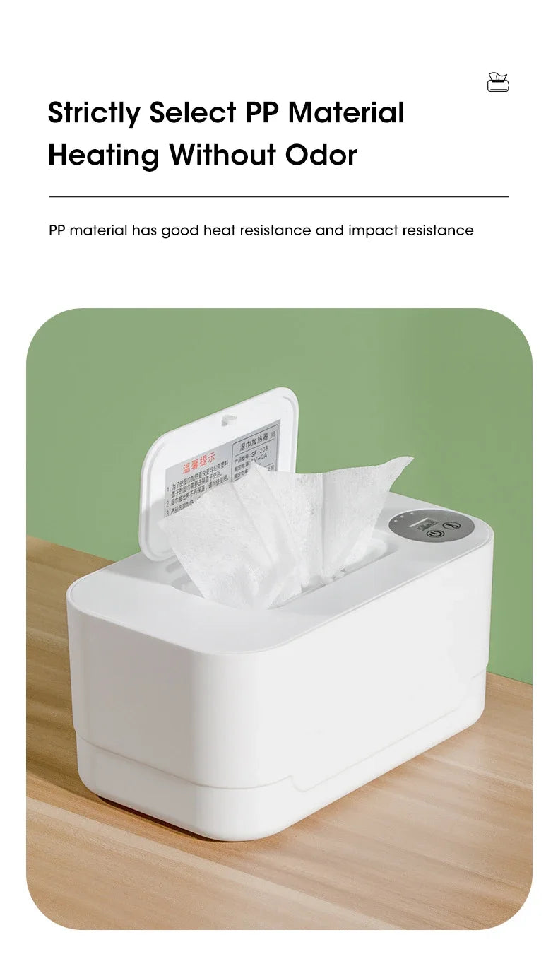 USB Baby Wet Wipe Warmer Tissue Heater Smart Polypropylene Wipes Heating Machine Cotton Towel for Baby Care