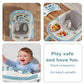 4 in 1 Baby Walker Toddler Baby Push Walker with Sunshade, Removable Feeding Tray and Music Tray Foldable Walker