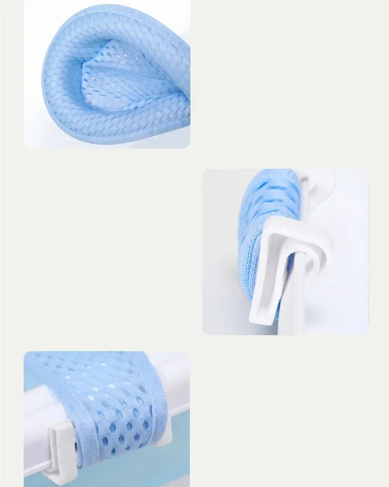 Baby Bath Net Mat Bathtub Cross-shaped Newborn Adjustable Bathtub Pillow Seat Cushion Anti-slip Shower Cradle Bed Seat