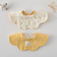 Cute Two-sided Usable Baby Feeding Bib Pure Cotton Gauze Pacifier Saliva Towel Breathable Petal Bib For Newborn Toddler