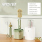 Baby Silicone Bottle Brush Portable Straight Handle Cleaning Tool Set 360° Rotating Drying Rack Combination Bottle Washing Brush