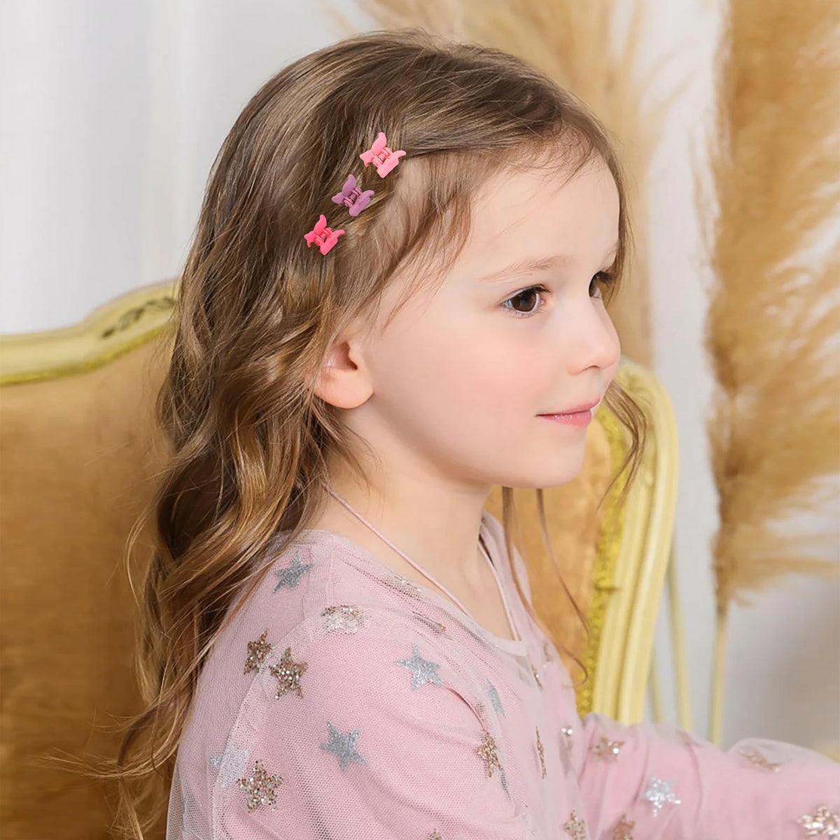80pcs Random Color Butterfly Mini Hair Clip Claw Grip Barrettes Clamps Girls Hairpin Claw Clip Hair Styling Accessories