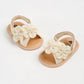 Baby Summer Sandals, PU Non-Slip Soles, Soft Flat Shoes for Infants, Suitable for Learning to Walk Indoors and Outdoors.