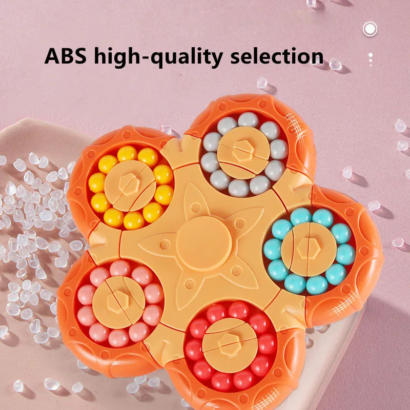 New Ten-sided Rotation Finger Magic Beans Spin Bead Puzzles Game Gyro Antistress Learning Educational Magic Disk For Children