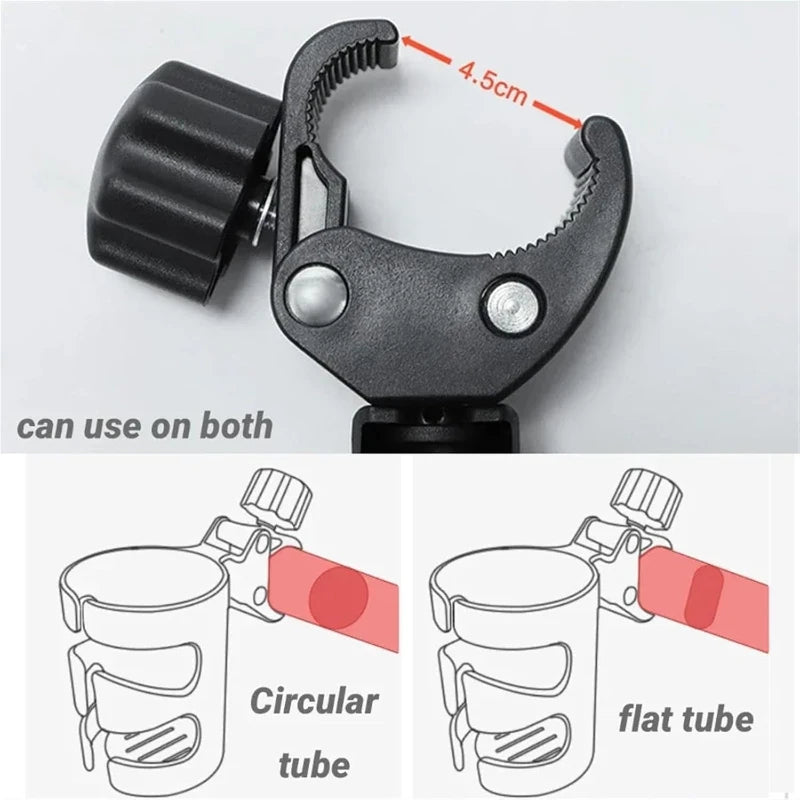 Universal Water Bottle Cup Holder Bike Stroller Milk Bottle Rack for Bicycle Electric Scooter Baby Stroller Outdoor Cycling