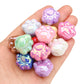 10Pcs Colorful Random Mixed Acrylic Beads Dog Paw Shaped Food Grade Teether Bead For DIY Pacifier Chain Clips Dummy Holder