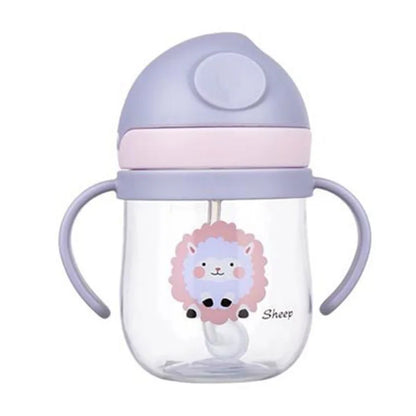 MAMIJOY  BY01 250ML Kids Water Sippy Cup Baby Feeding Cup with Straws Leakproof Water Bottle Outdoor Portable Children's Cups