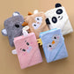 Cartoon Baby Bath Towel Infant Soft Bathrobe Hooded Swaddle Towel Blanket Kids Warm Sleeping Swaddle Wrap for Newborn Boys Girls