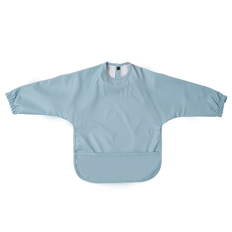 Waterproof Newborn Baby Bibs Children's Painting Smock Bib with Long Sleeves for Boys Girls Easy Clean Feeding Apron Baby Stuff