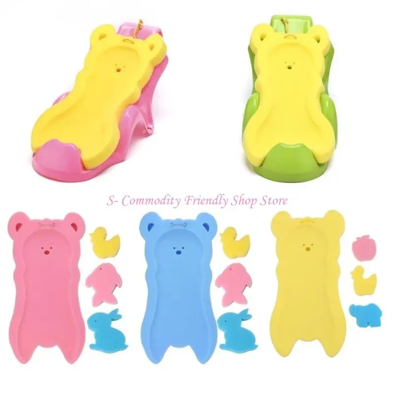 85AE Baby Bath Cushion Newborn Bath Anti-slip Cushion for Seat Infant Floating Bathtub Pad Shower Support Mat Security