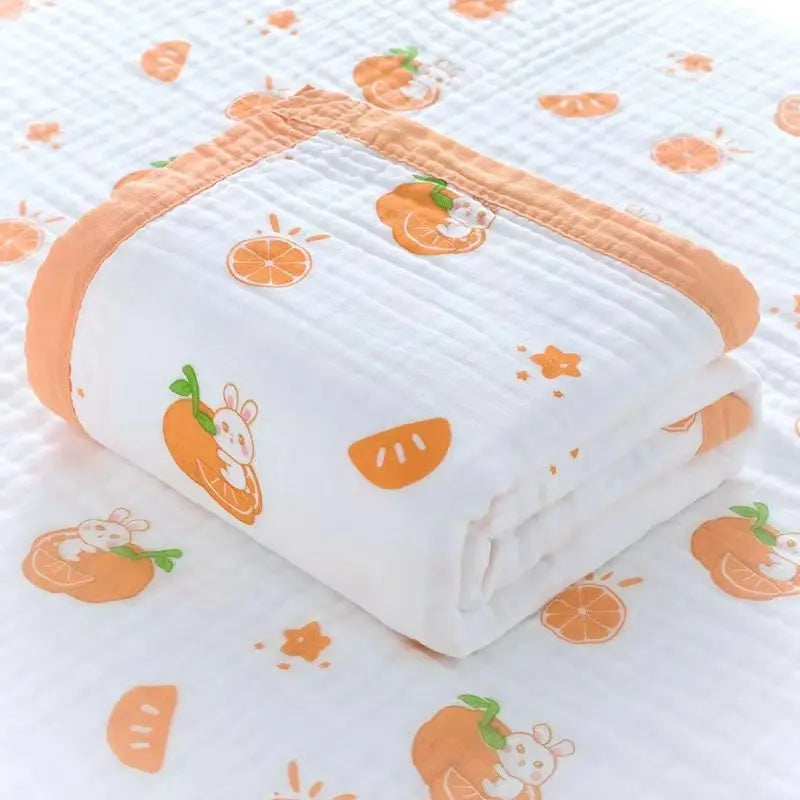 Baby bath towel newborn super soft cotton gauze 6-layer cotton class A large-size baby and children's bath wrap