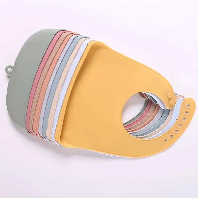 Silicone bib for baby meals - Children's waterproof bib - Feeding hygiene protection product