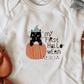 graphic bodysuit | my first halloween cat