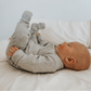 3pc footie set | vintage aqua periwinkle & heather grey