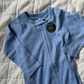 3pc footie set | vintage aqua periwinkle & heather grey
