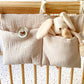 Baby Crib Organizer Cot Caddy Bed Storage Bag 2 Pockets Bedside Hanging Diaper Nursery Toys Bag Diapers Stroller Organize