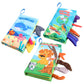 Baby 8 Page Tail Cloth Book Cartoon Animals Touch And Feel Infant Soft Books Development Interactive Early Education Toys