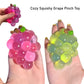 Squishy Fruit Grapes Fidget Toy Squeeze Stress Relief Hand Toy Anti-Anxiety Fruit Stretchy Slow Rising Toy Creative Sensory Toy