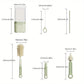 Baby Silicone Bottle Brush Portable Straight Handle Cleaning Tool Set 360° Rotating Drying Rack Combination Bottle Washing Brush