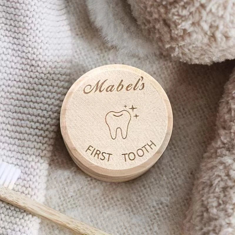 Wooden Baby Umbilical Cord Box Small Sealed Keepsake Organizer Newborn Storage Case Baby Shower Present for Boys Girls