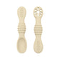 Baby Spoon Fork Set Food Grade Silicone Sticky Spoon Children Cutlery Training Spoon Feeding Tableware Soft Kitchen Accessories