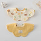 Cute Two-sided Usable Baby Feeding Bib Pure Cotton Gauze Pacifier Saliva Towel Breathable Petal Bib For Newborn Toddler