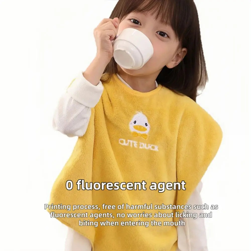 Soft Baby Bibs Skin Friendly Water Absorbent Children's Washcloth Adjustable Snaps Toddler Face Towel for Feeding Eating