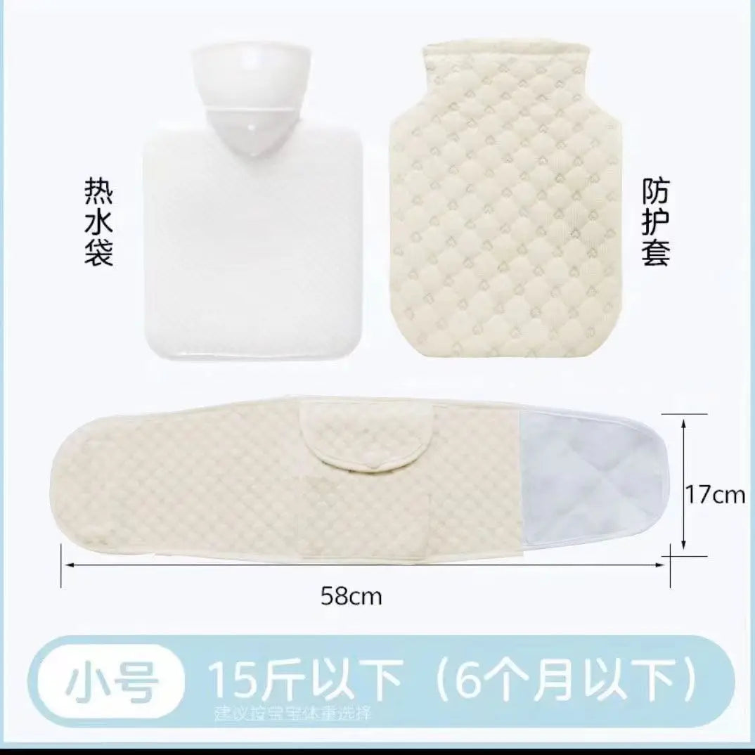 Newborn Baby Hot Water Bottle - Small Mini Warm Baby Belly Heat Pack Flatulence & Colic Relief Wonder - Warm Water Bottle