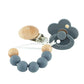 Modabebe Silicone Pacifier Chain BPA Free Baby Pacifier Anti-Drop Chain Wood Bead Pacifier Clips Dummy Chain