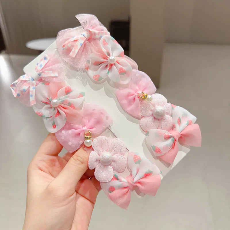 Children's Bow Hair Clips, Cute Baby Small Hair Clips, Girl's Non-damaging Hair Accessories, Princess Flower Hair Accessories