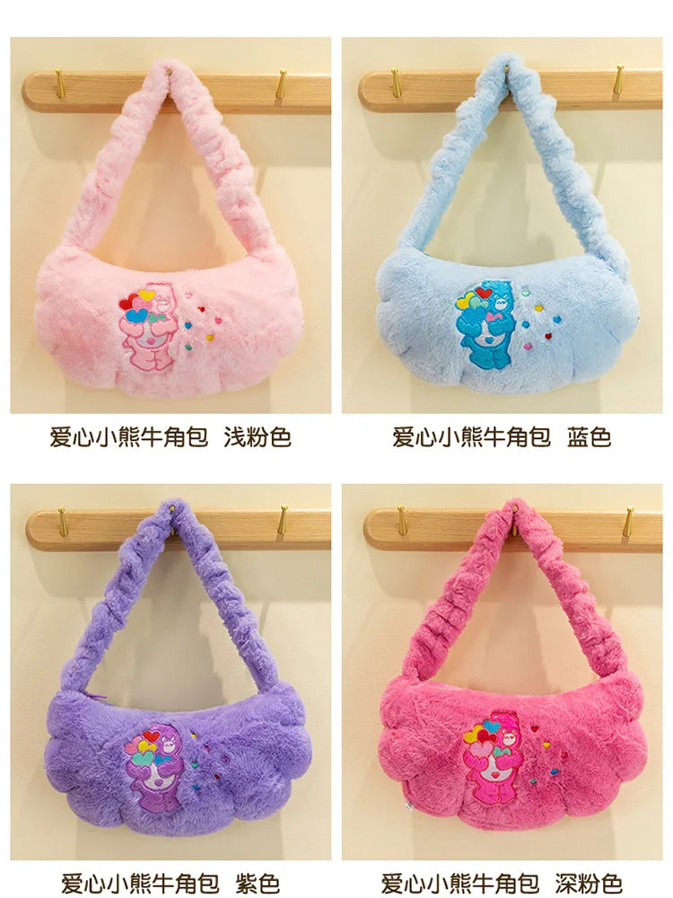 Care Bear Handheld Bag Doll Fried Dough Twists Dumpling Bag Plush Toy Doll Bag Grab Machine Doll Wedding Throw Doll Gift