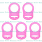 652F 5pc/set Dummy Pacifier Holder Clip Adapter Ring Button Pacifier Adapter Diy Baby Gift Accessories