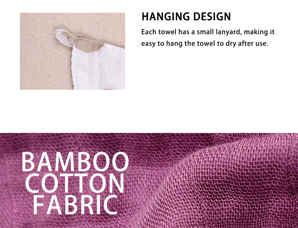 Kangobaby #My Soft Life# New 5pcs Pack Bamboo Cotton Breathable Baby Muslin Towel Newborn Burp Cloth