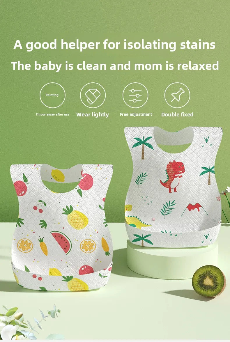 Children's Disposable Bib Independent Packaging Baby Food Pocket Baby Leave-in Saliva Towel Waterproof Bib