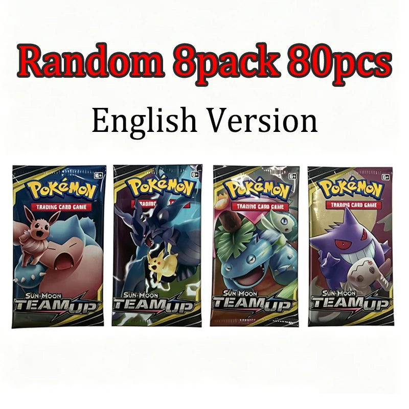 360Pcs Pokemon TCG Sun & Moon Team Up English Version Pokemon Booster Battle Transaction Card Trading Cards Collection Toy Gift