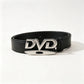 Men Women Unisex Decorative Belt with DVD Shape Buckle, Retro Nostalgic Waist Strap, Versatile Black White Belt for Jeans Outfit