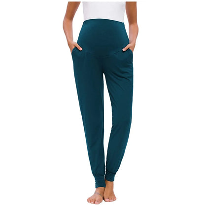 Pregnancy Clothes Women Winter Womens Maternity Pant Solid Color Casual Pants Stretchy Comfortable Post Maternity Clothes Pants