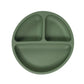 Suction Plates For Babies, Silicone With Lid Divided Design Dinner Plate