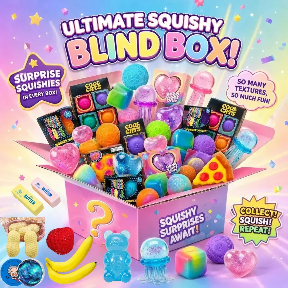 Squishy Mystery Box , Slow Rising Fidget Toys Set, Stress Relief Sensory Squeeze Toy, Anti-Anxiety Gift for Kids Adults