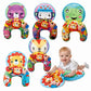 Baby Tummy Time Pillow with Rattle Toys, Multifunctional Crawling Mat Play Gym for Infants, Colorful Cartoon Animals Support Cus