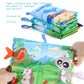 Baby 8 Page Tail Cloth Book Cartoon Animals Touch And Feel Infant Soft Books Development Interactive Early Education Toys